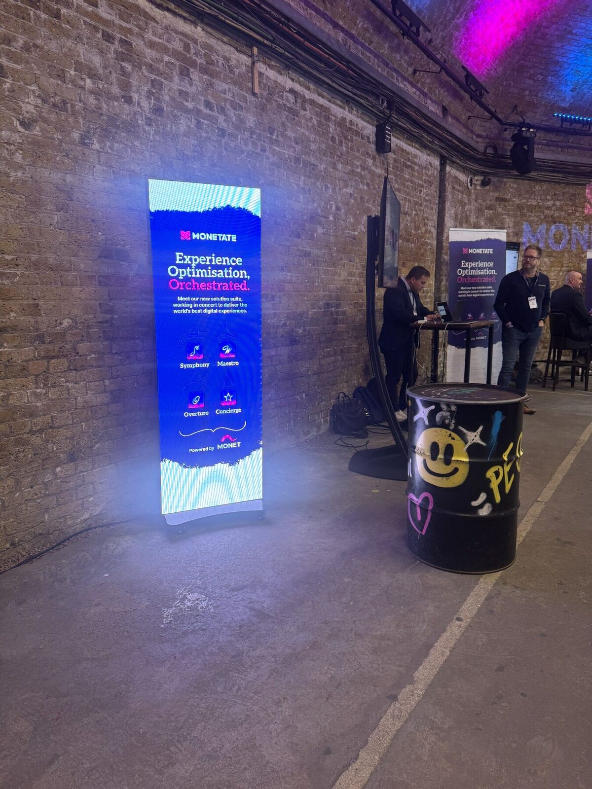 LED video poster used for event branding and wayfinding